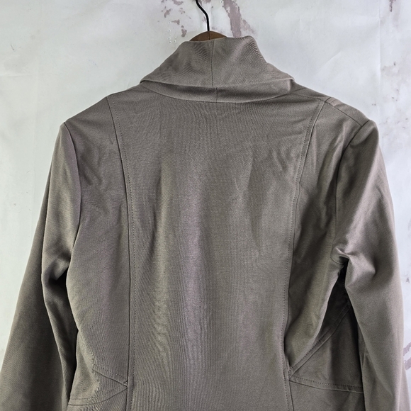 White House Black Market Jacket Womens Small Cowl Zip Slub Lounge Alpaca Thumb - Picture 6 of 12